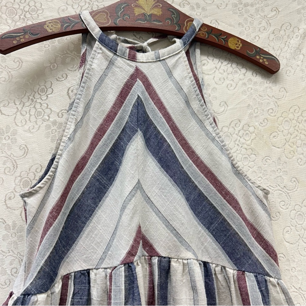 PinkBlush Cotton Striped Halter Neck Maternity Dress size large - Picture 10 of 15